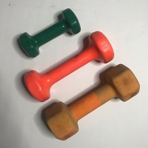 Dumbbells 3-5-8 Pounds Used (3 quantities)